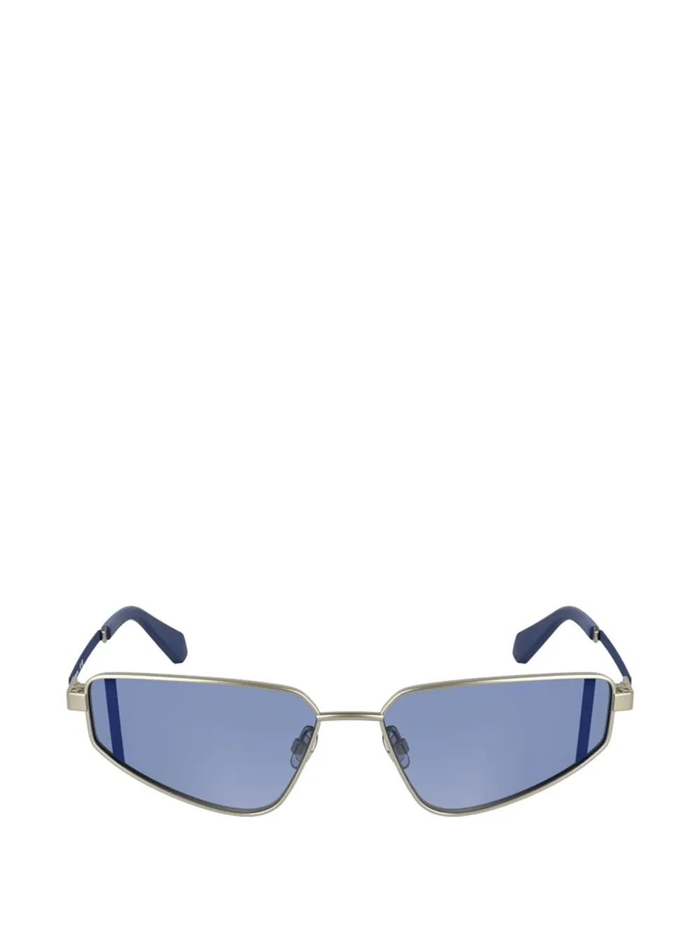 Calvin Klein - geometric-frame sunglasses - mulher - metal - Tamanho único - Dourado