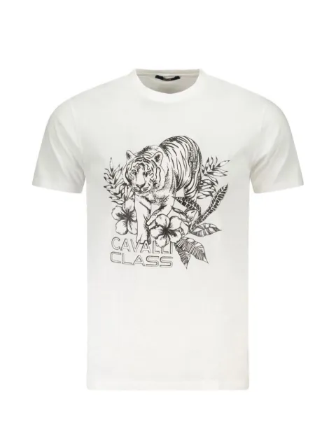Cavalli Class tiger-print cotton T-shirt