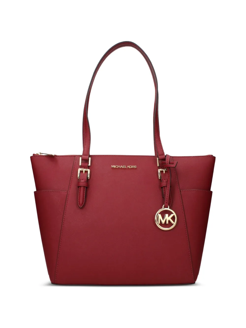 Michael Kors large Charlotte saffiano-leather shoulder bag - Rosso