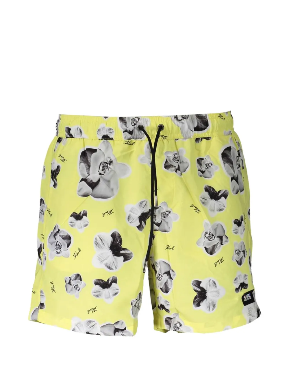Karl Lagerfeld floral-print swim shorts - Gelb