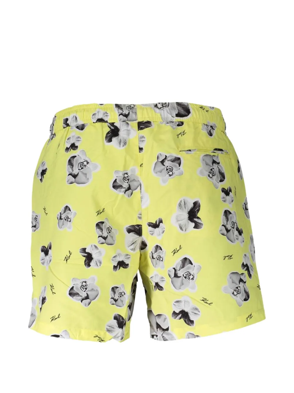 Karl Lagerfeld Zwembroek met bloemenprint Geel