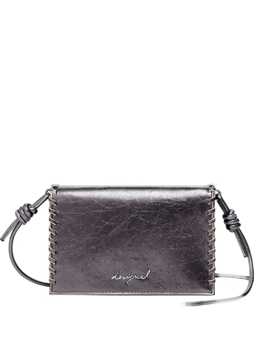 Desigual logo-plaque wallet - Marrone