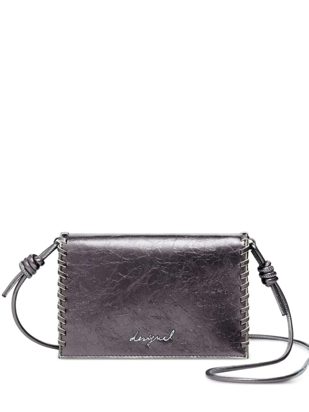 Desigual logo-plaque wallet - Marrone