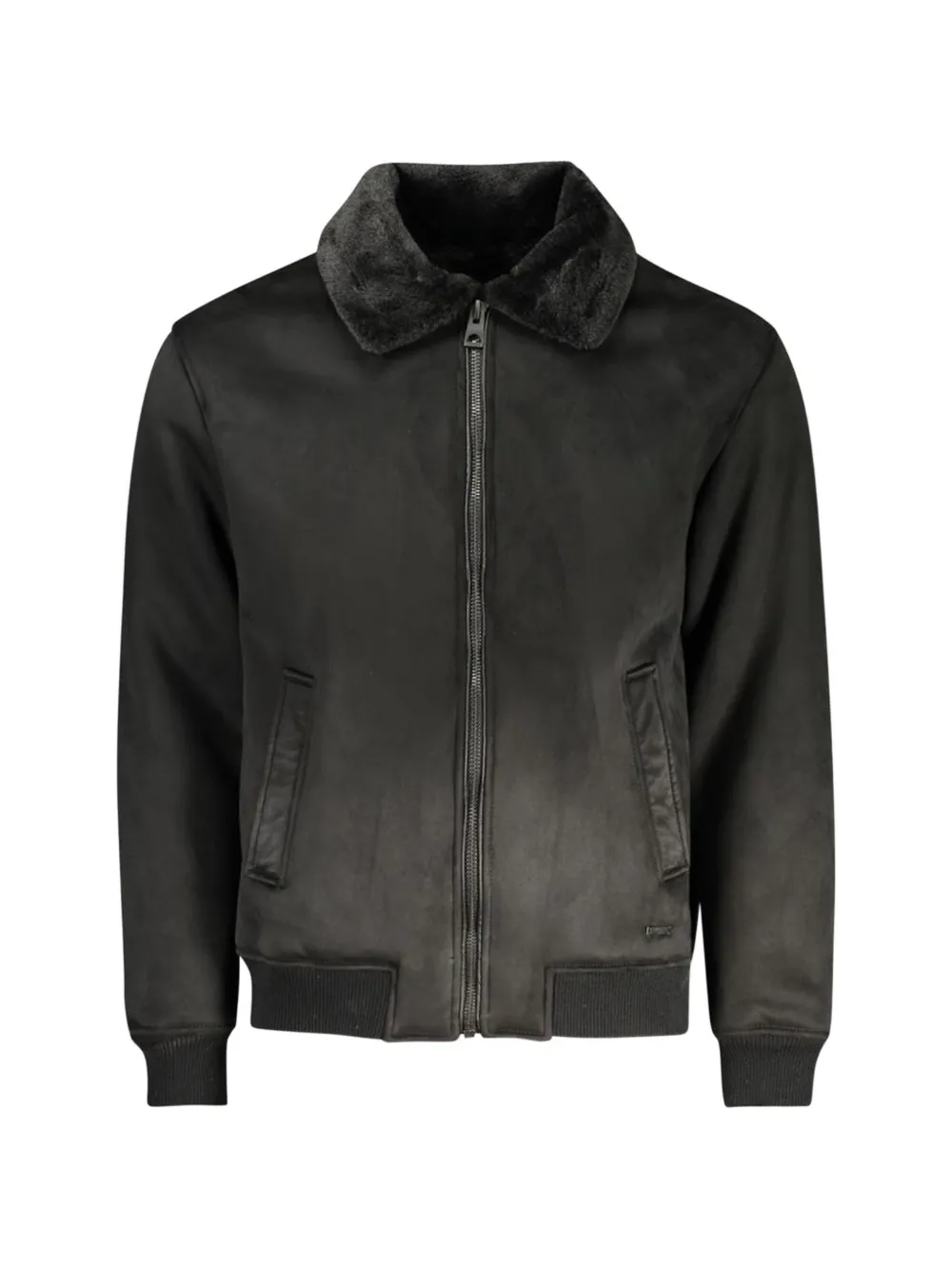 GUESS USA faux-fur collar jacket - Grigio