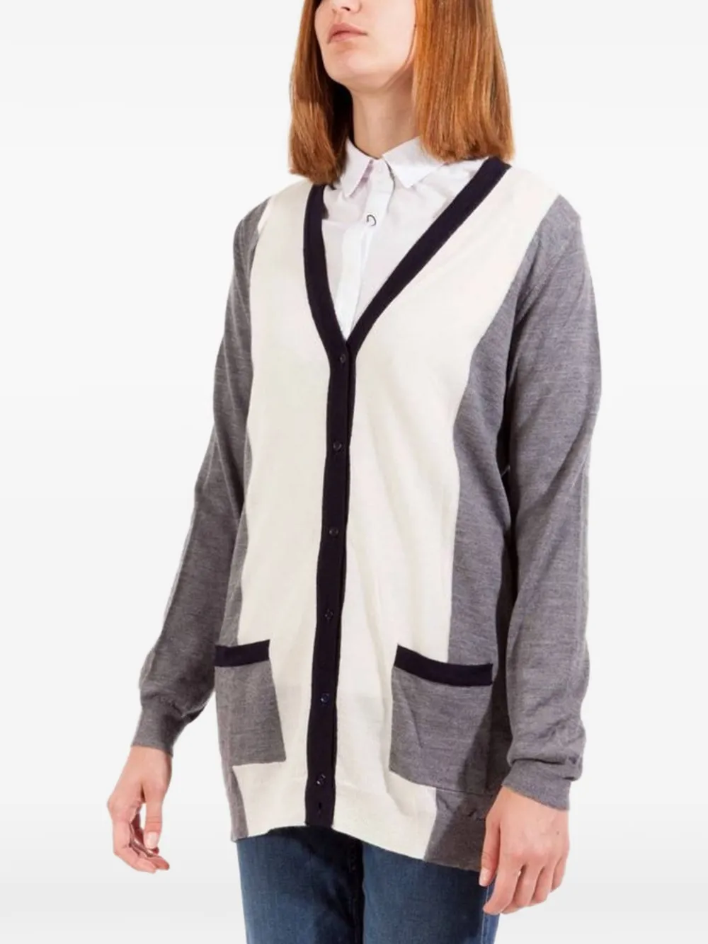 Gant Vest met colourblocking Grijs