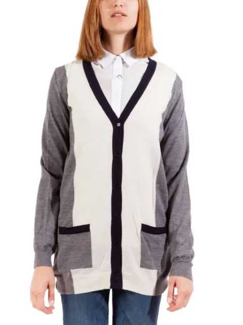 Gant colour-block wool cardigan