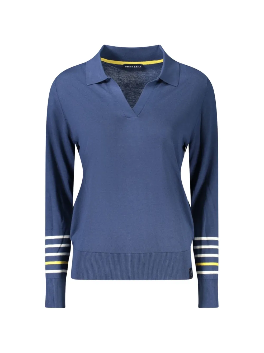 North Sails V-neck stripe-detail sweater - Blu