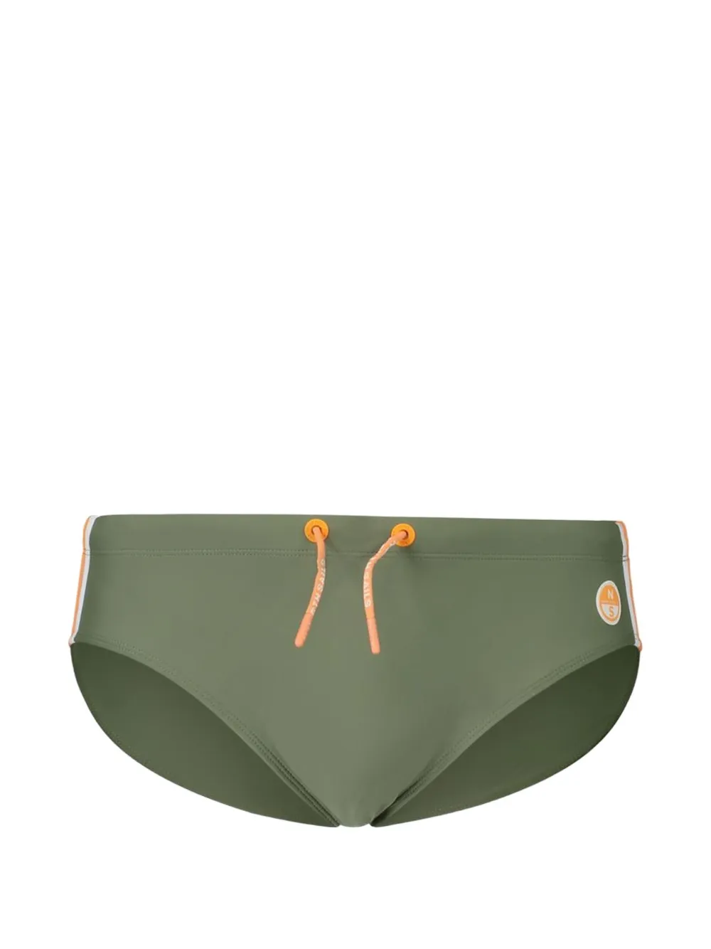 North Sails side-stripe drawstring swim briefs - Verde