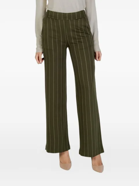 ICHI pinstripe wide-leg trousers