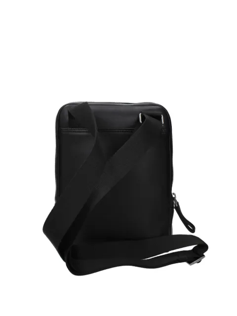 PIQUADRO logo-debossed leather messenger bag