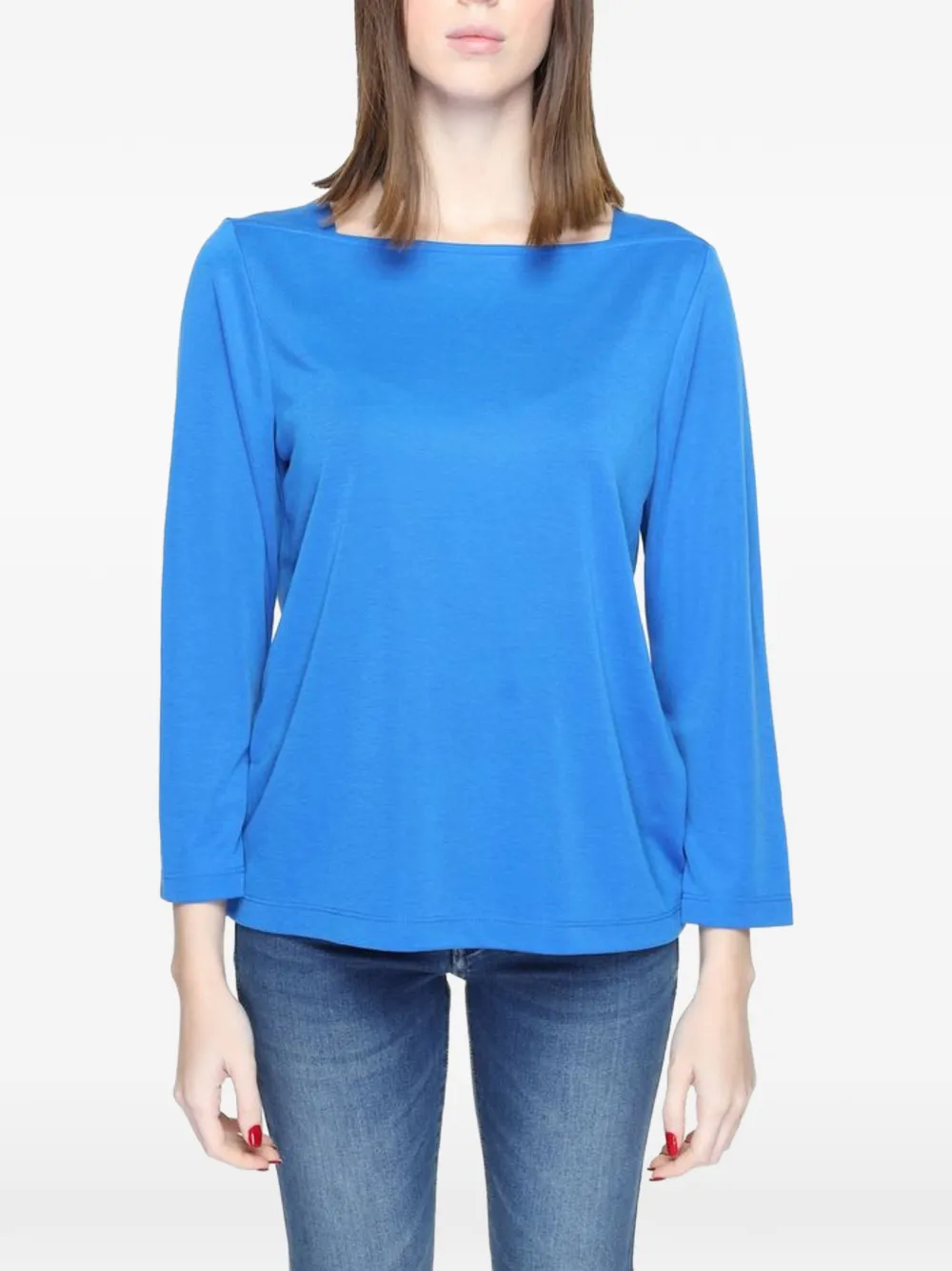 Street One boat neck top - Blu