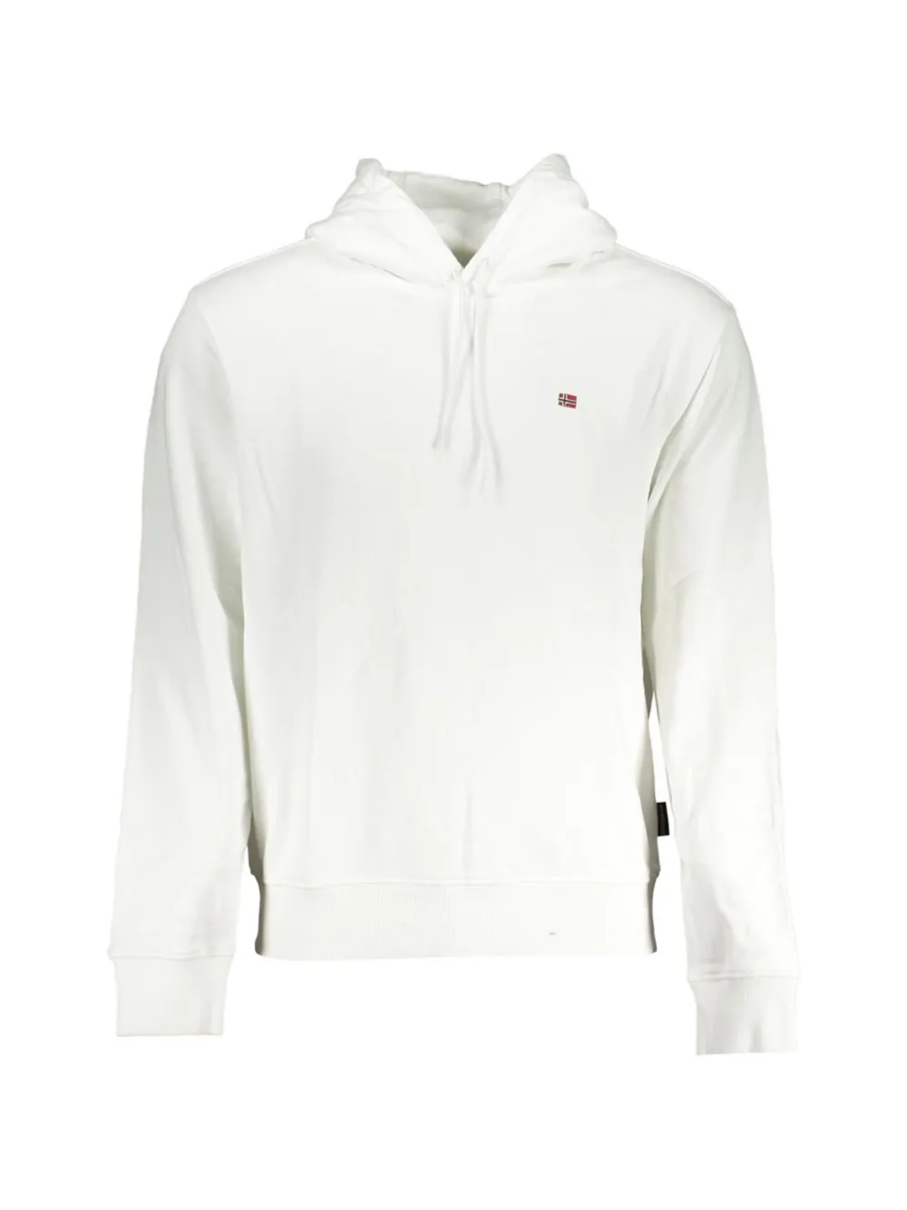 Napapijri logo-patch drawstring hoodie - Weiß