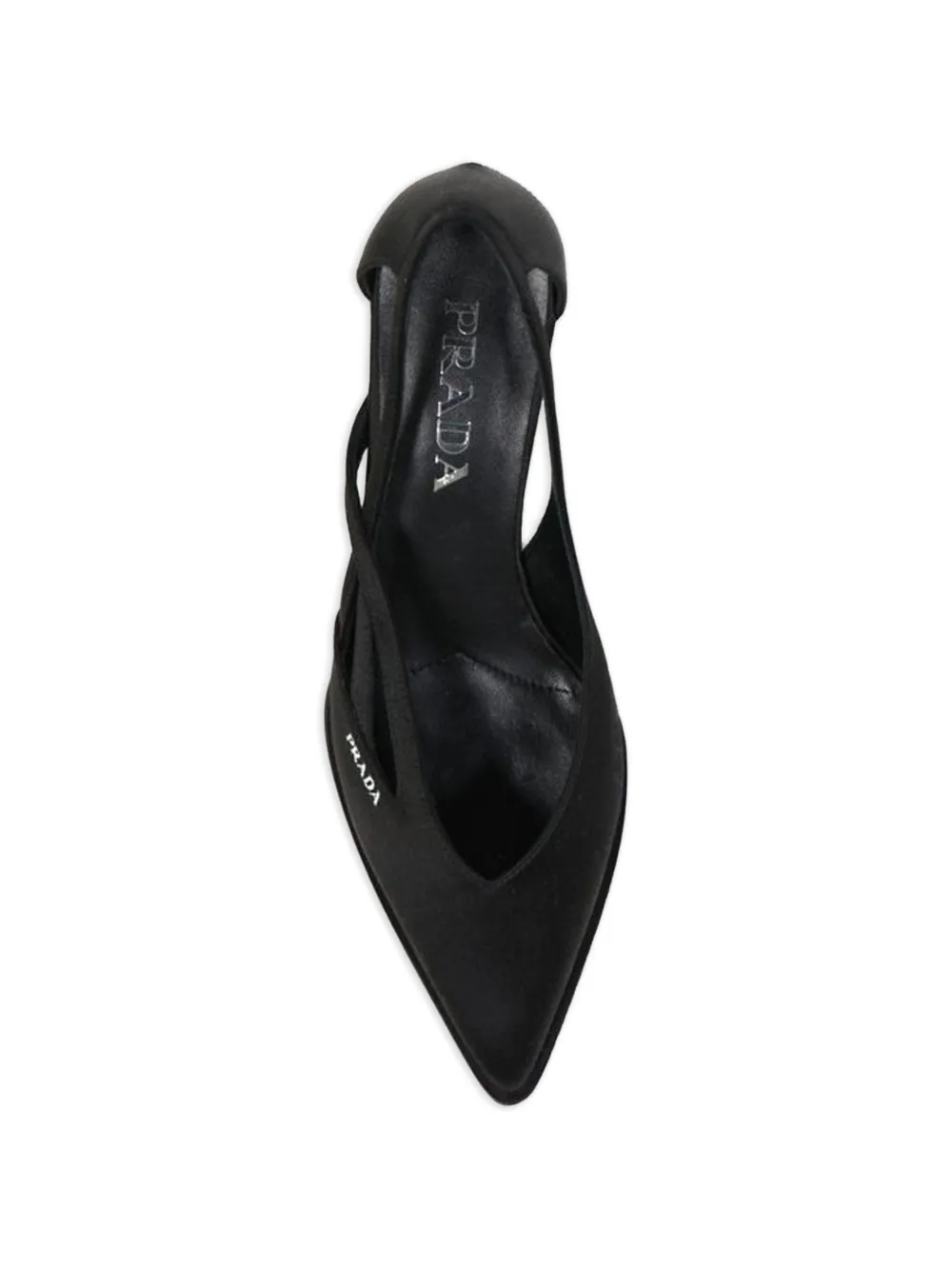 Prada crossover-strap pointed-toe heeled pumps Zwart