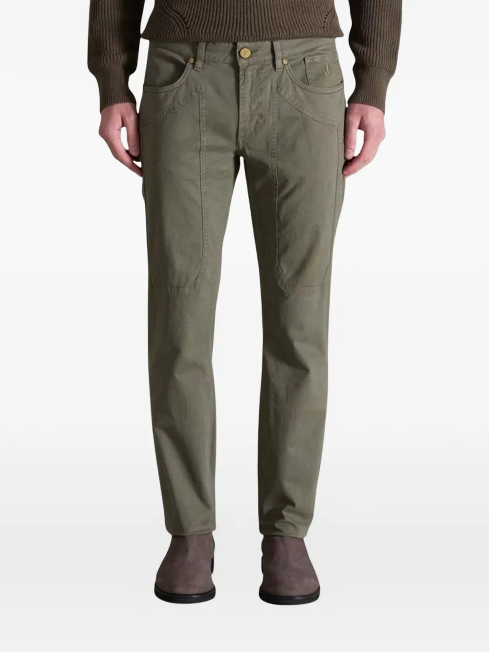 JECKERSON John logo-detail panelled trousers - Verde