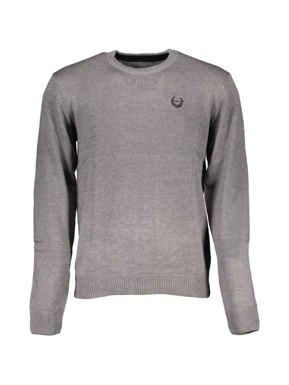Gian Marco Venturi Vintage Elbow-patch Crew-neck Sweater In Gray