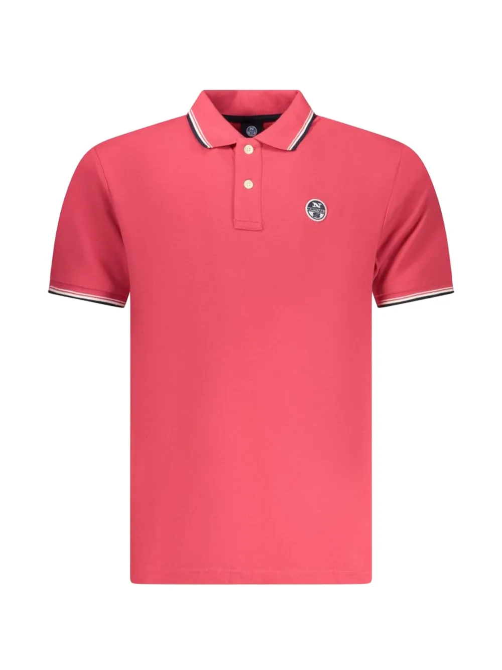 North Sails tipped piqué polo shirt - Rosa