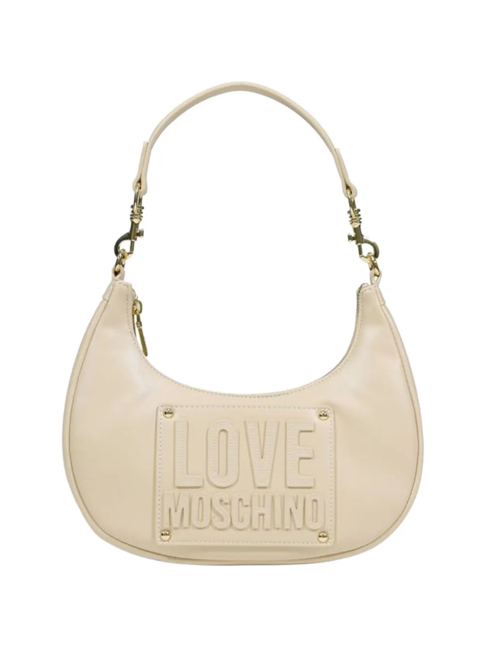 Love Moschino logo-plaque shoulder bag - Toni neutri