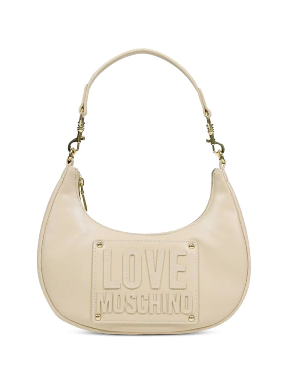 Love Moschino logo-plaque shoulder bag - Toni neutri