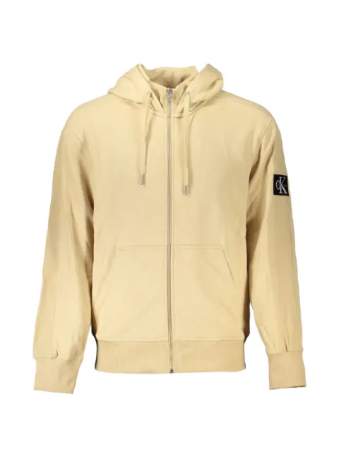 Calvin Klein logo-patch zip-up hoodie