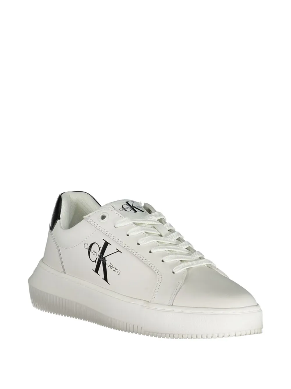 Calvin Klein logo-detail platform sneakers Wit