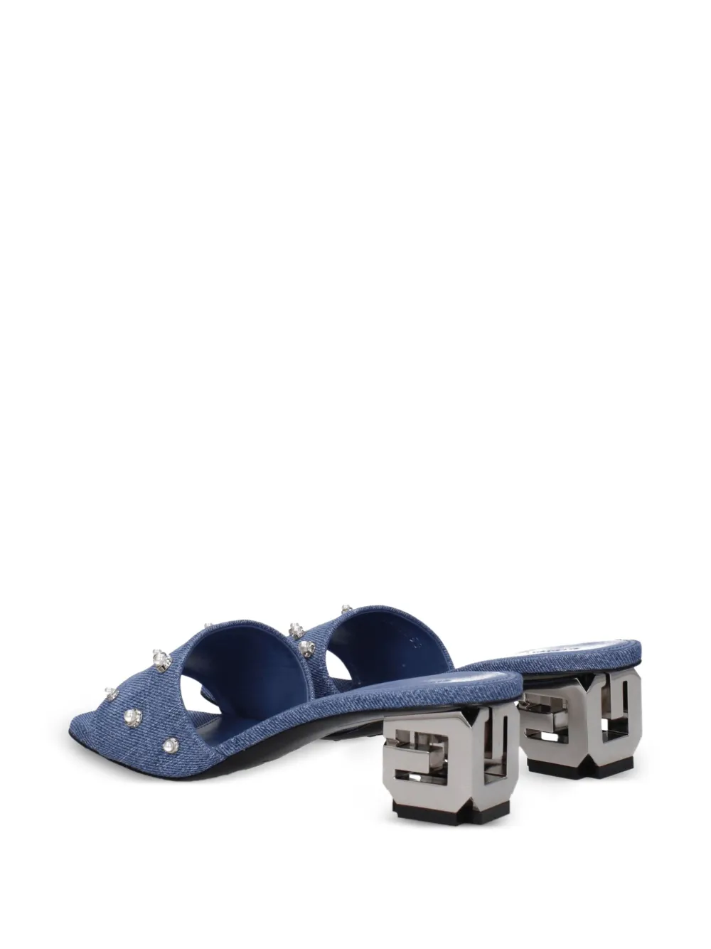 Givenchy G Cube sandalen verfraaid met studs en hak Blauw