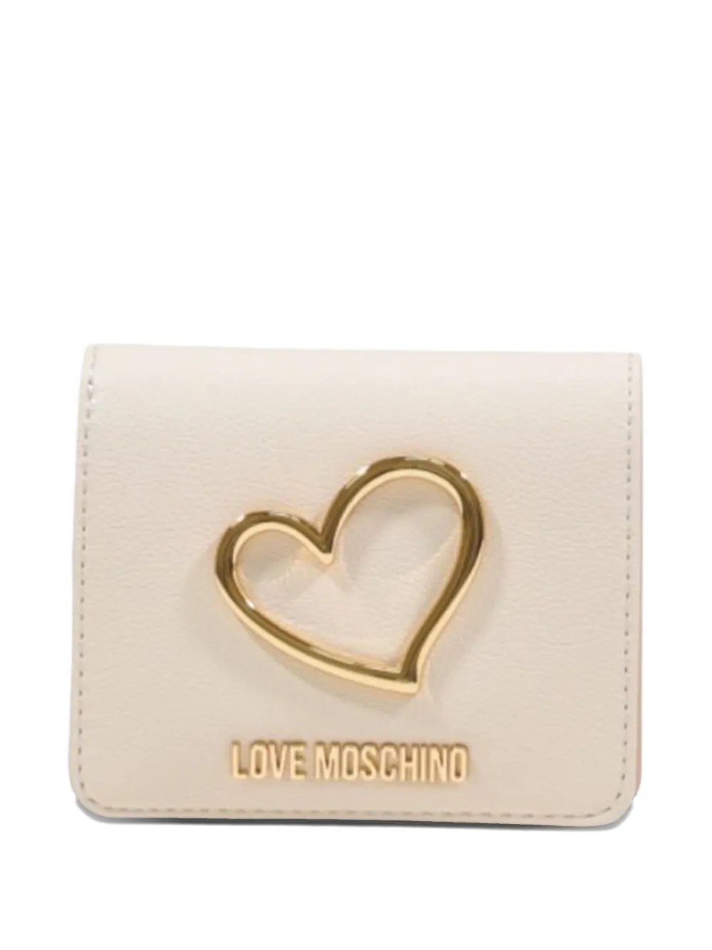 Love Moschino heart-plaque logo-lettering wallet - Toni neutri