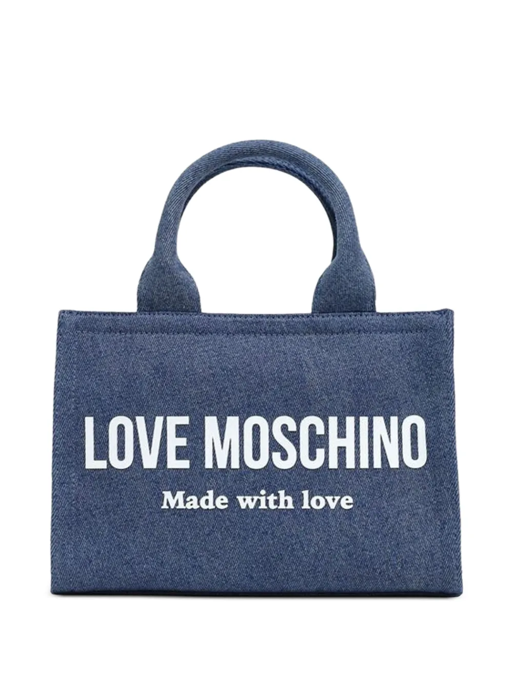 Love Moschino denim tote bag - Blu