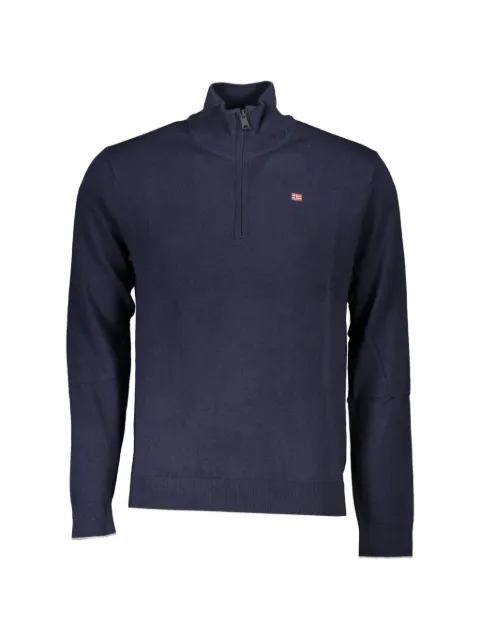 Napapijri quarter-zip logo-patch sweater