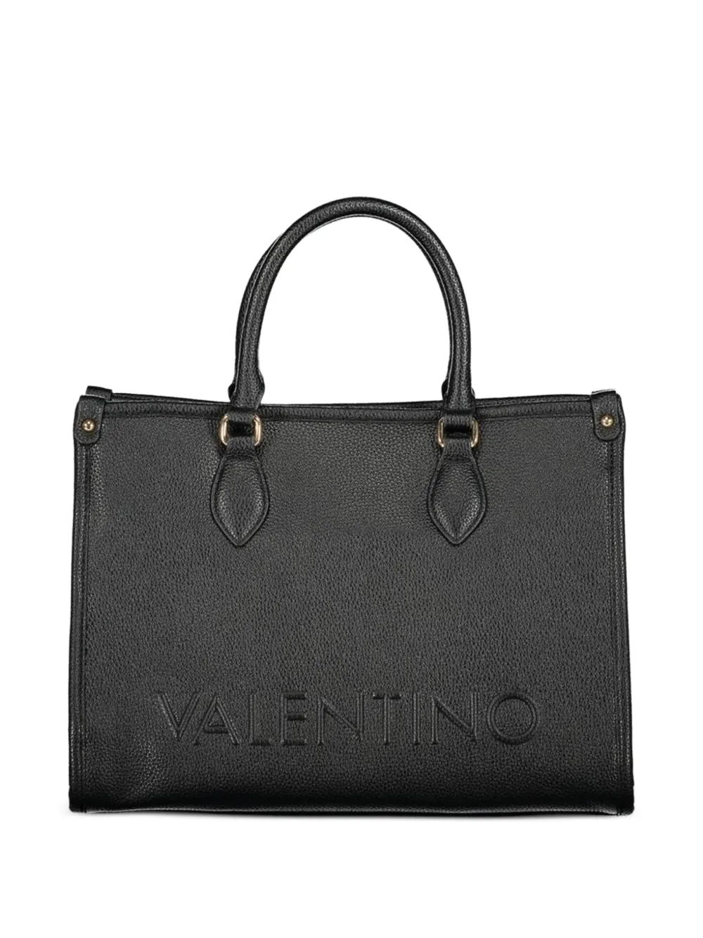 MARIO VALENTINO logo-embossed pebbled tote bag