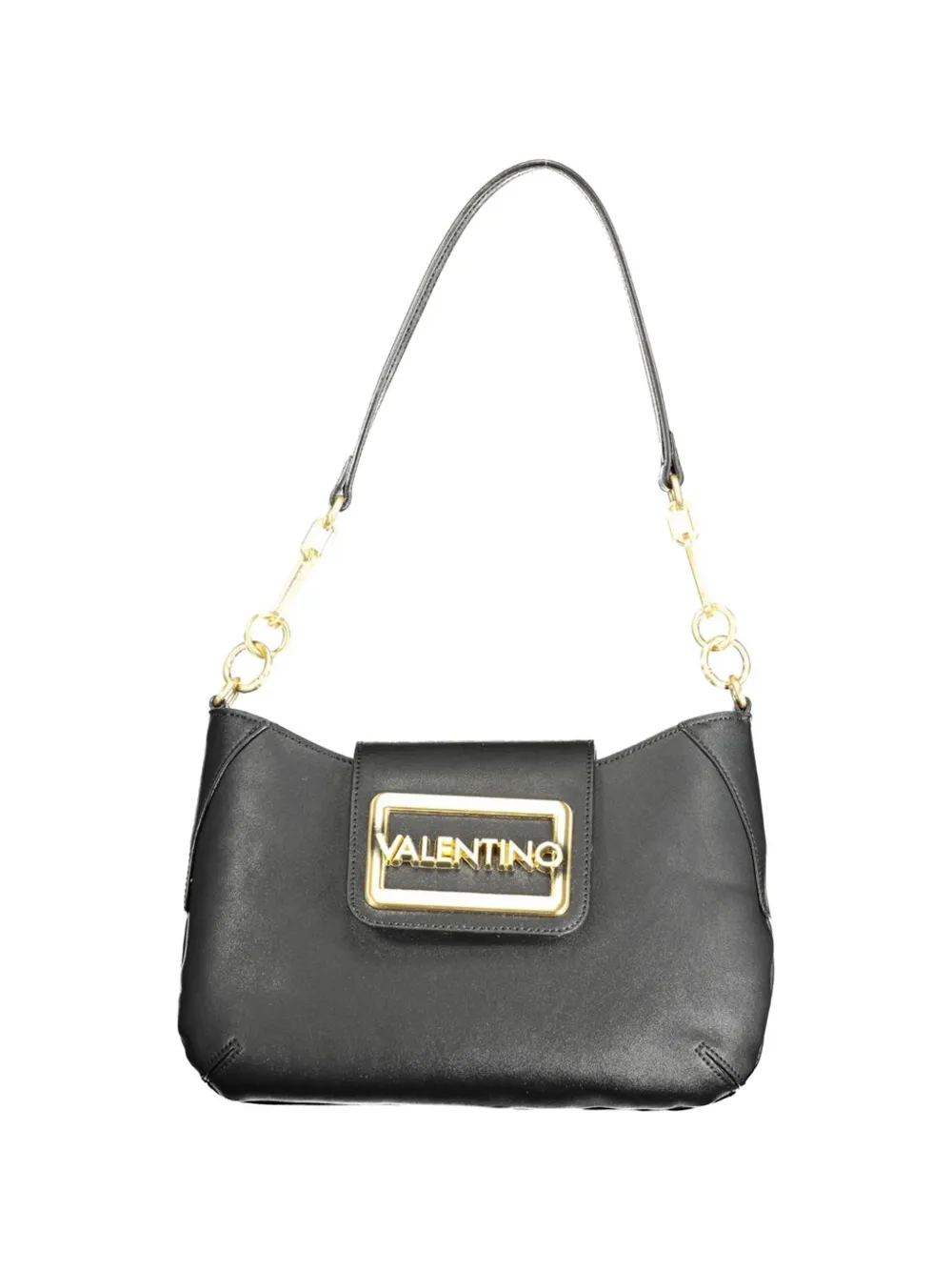 MARIO VALENTINO logo-plaque chain-strap tote bag - Nero