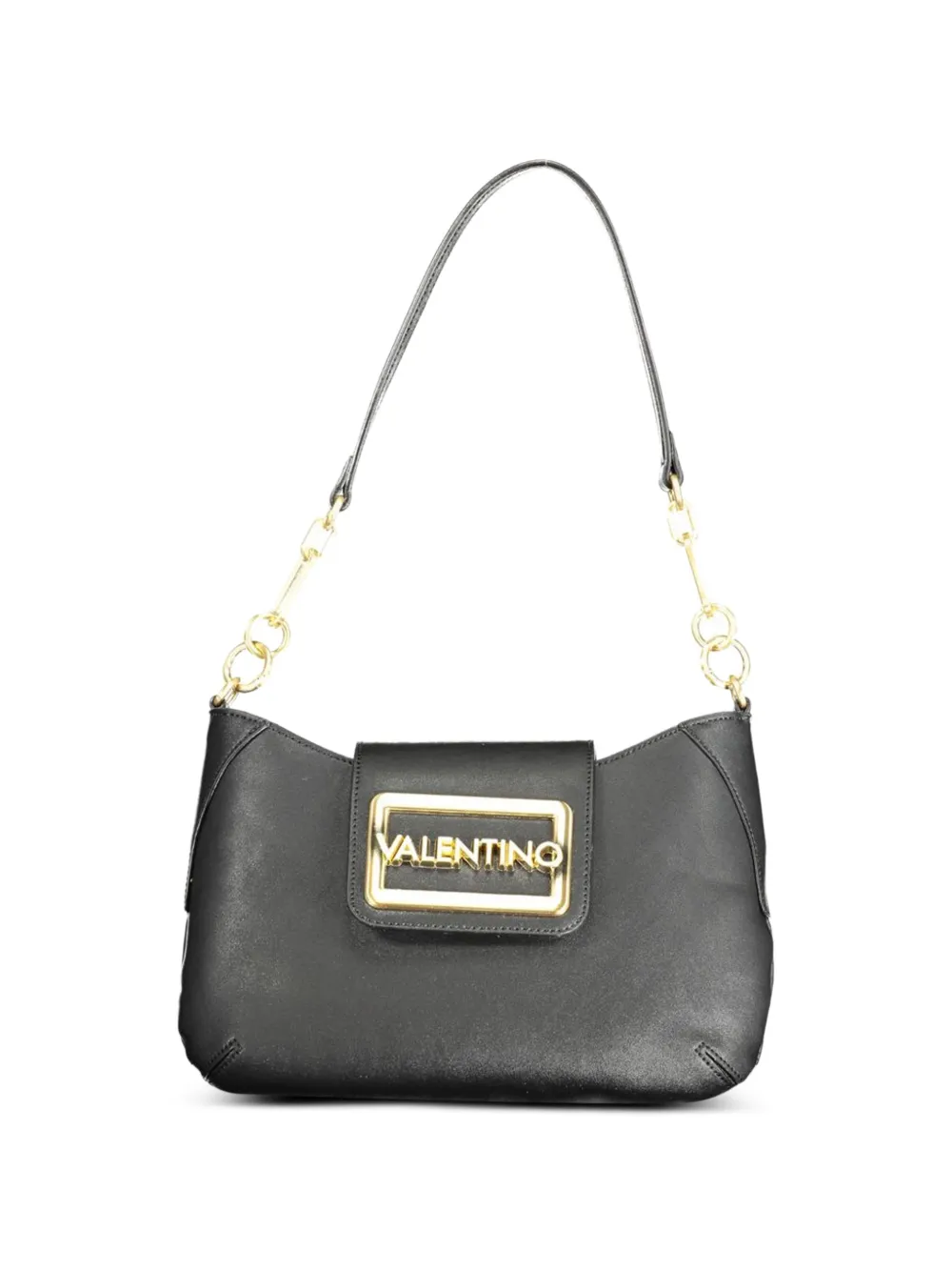 MARIO VALENTINO logo-plaque chain-strap tote bag - Nero