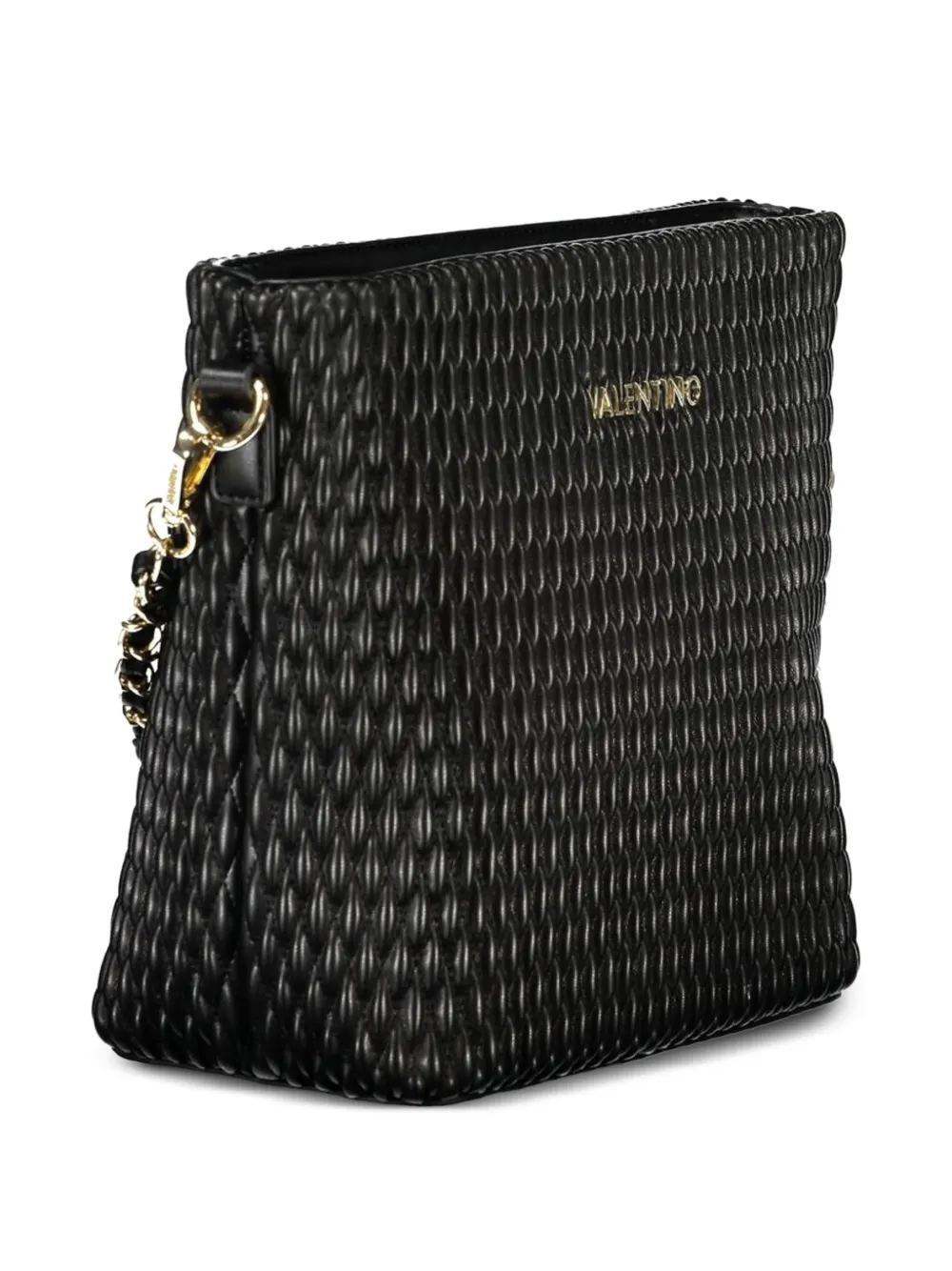 MARIO VALENTINO Gewatteerde shopper met logodetail Zwart