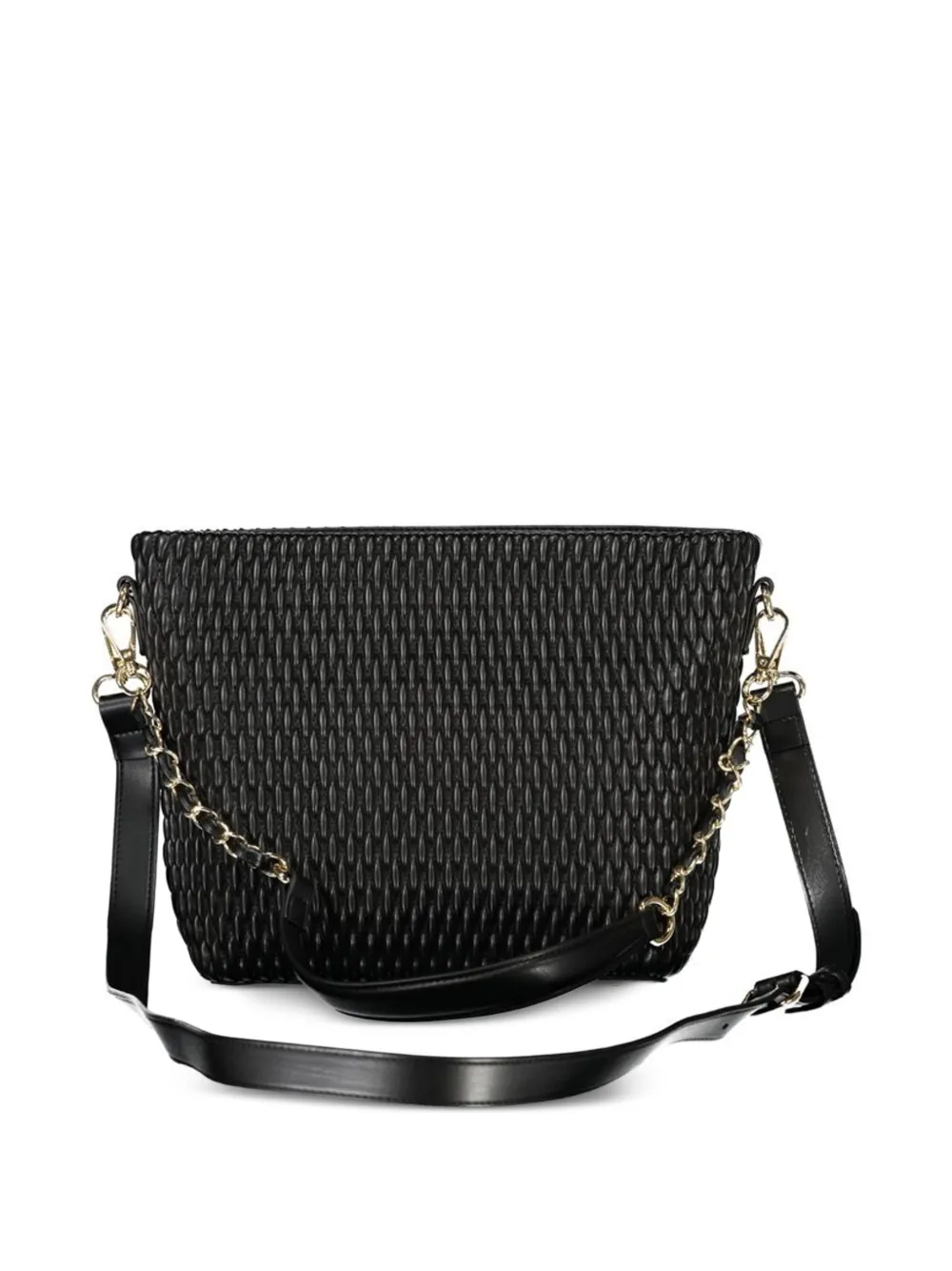 MARIO VALENTINO Gewatteerde shopper met logodetail Zwart