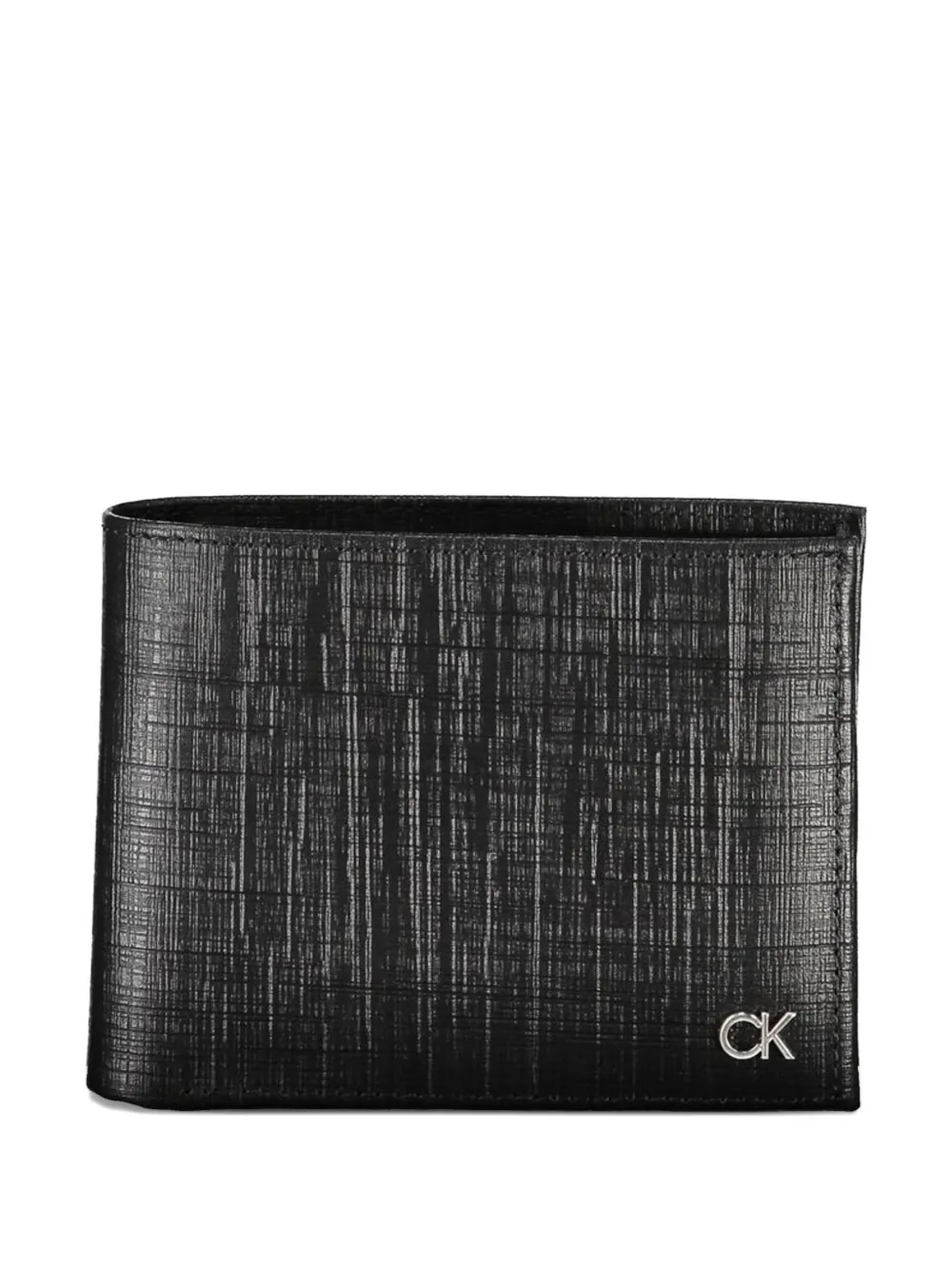 Calvin Klein textured leather bifold wallet - Nero