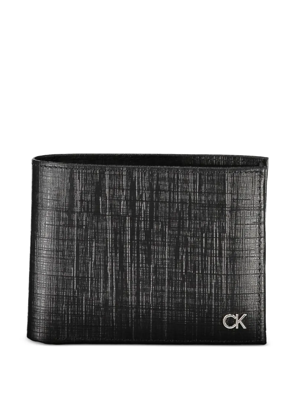 Calvin Klein textured leather bifold wallet - Nero