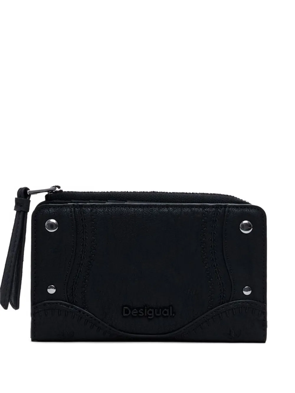 Desigual studded zip-around wallet - Nero
