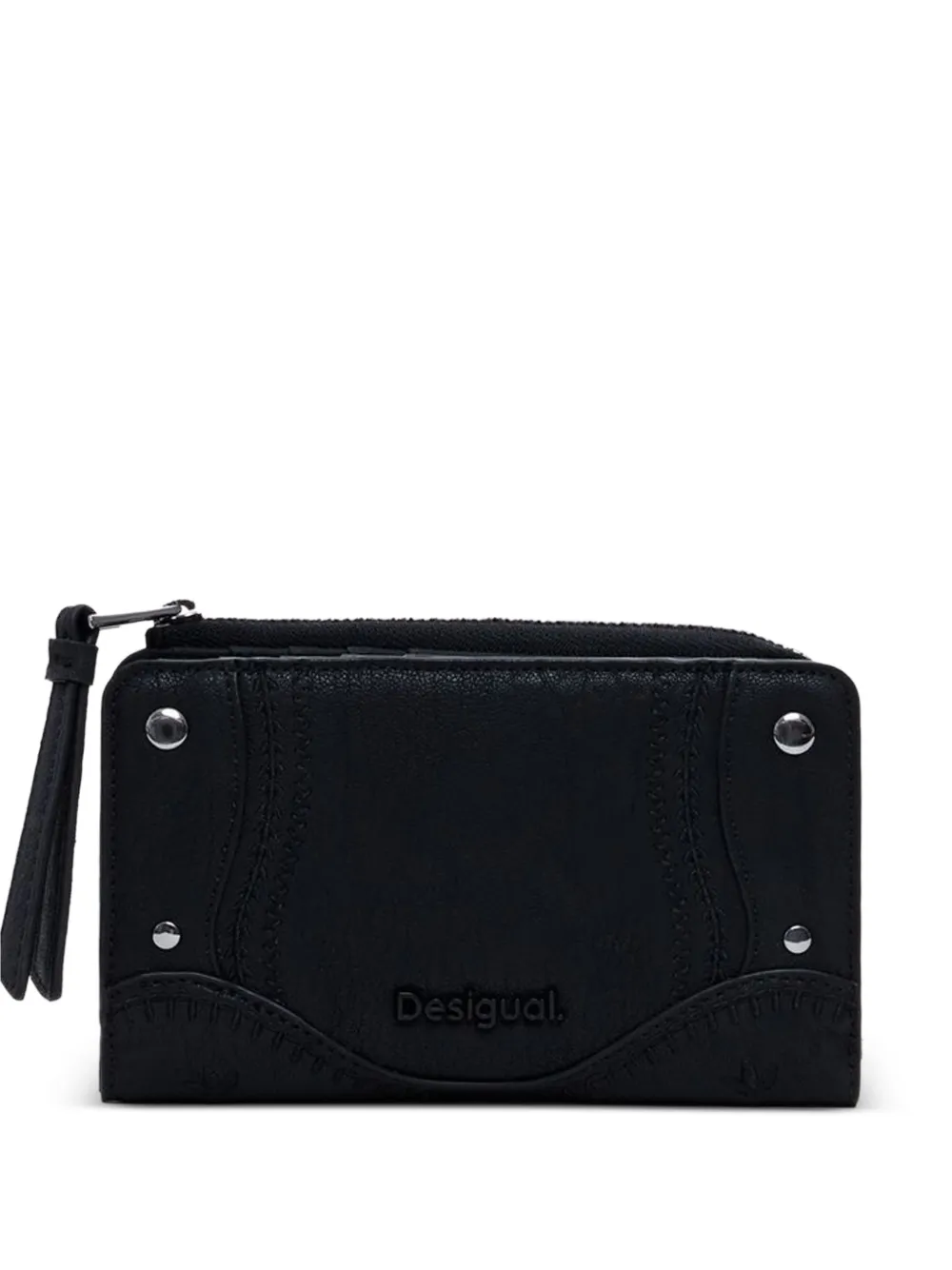 Desigual studded zip-around wallet - Nero