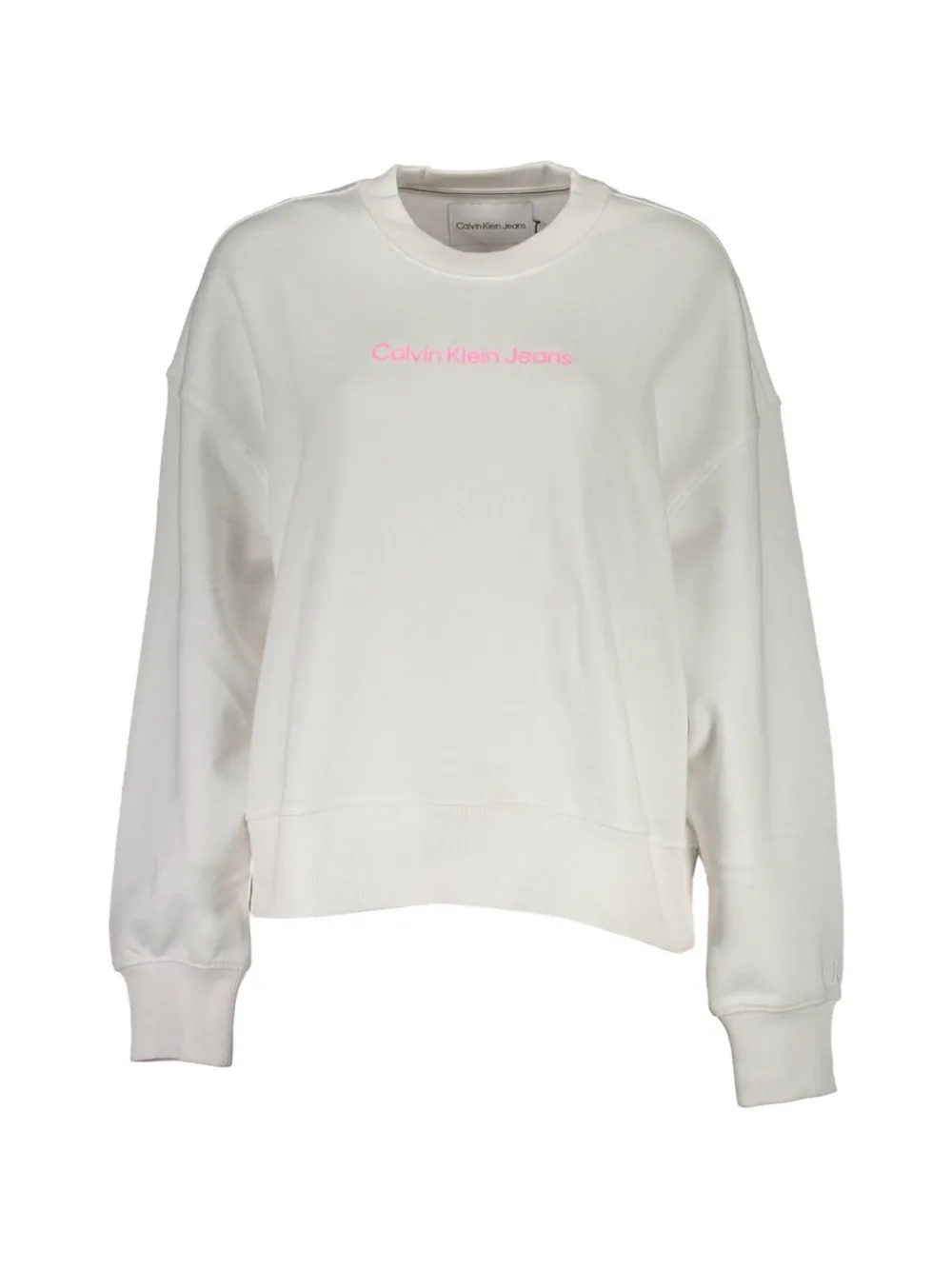 Calvin Klein logo-embroidered crew neck sweatshirt - Nude