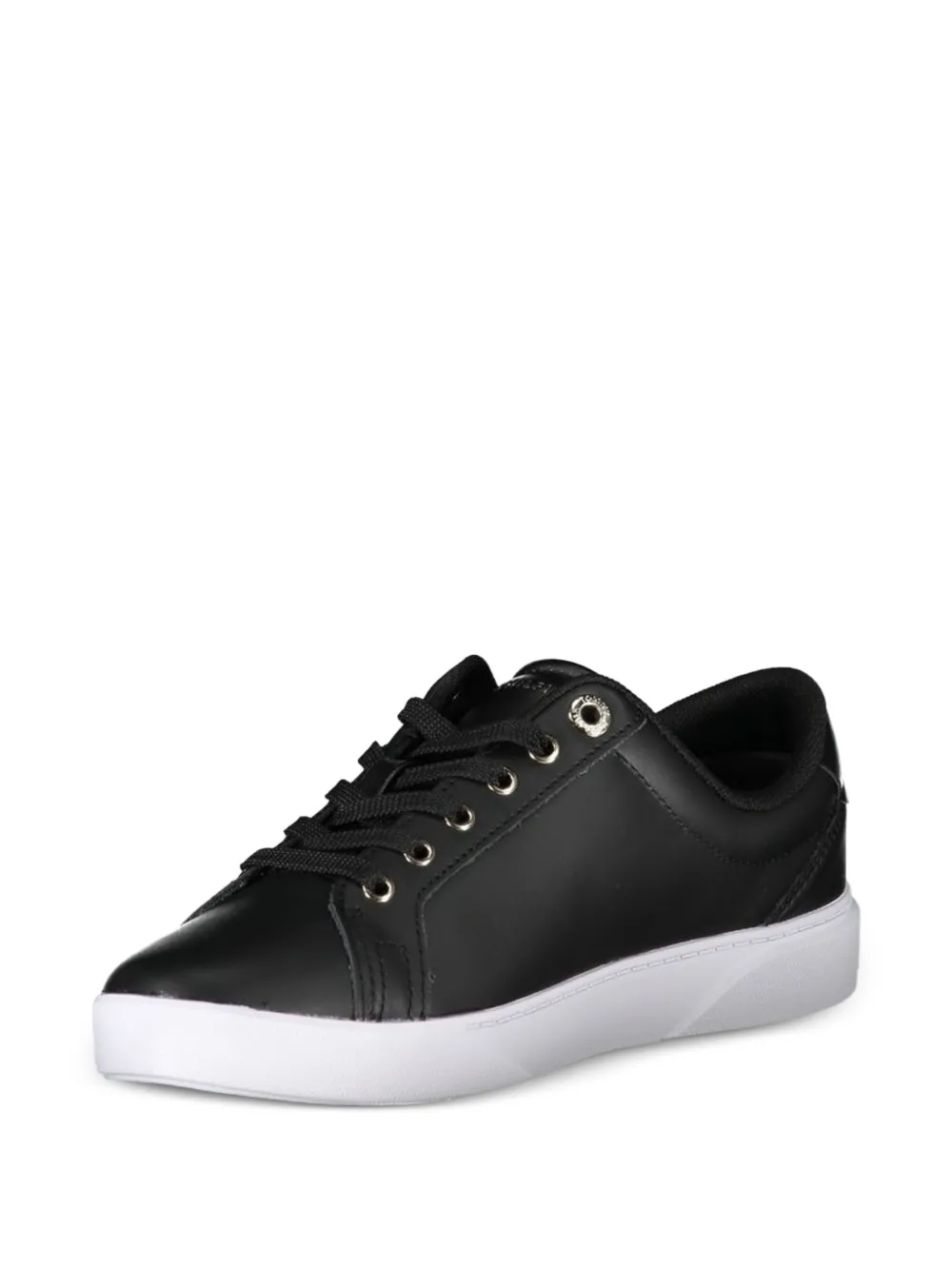 Tommy Hilfiger logo-plaque low-top sneakers Zwart