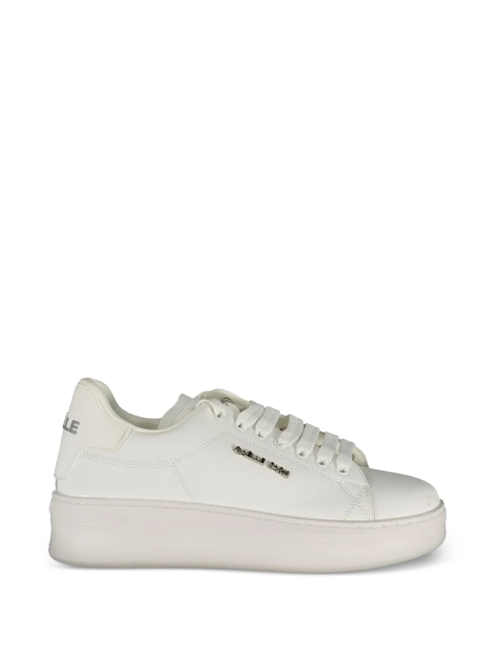 Gaelle platform lace-up sneakers - Bianco