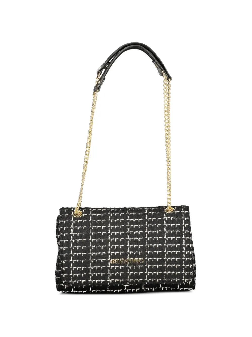 MARIO VALENTINO tweed-texture shoulder bag - Nero