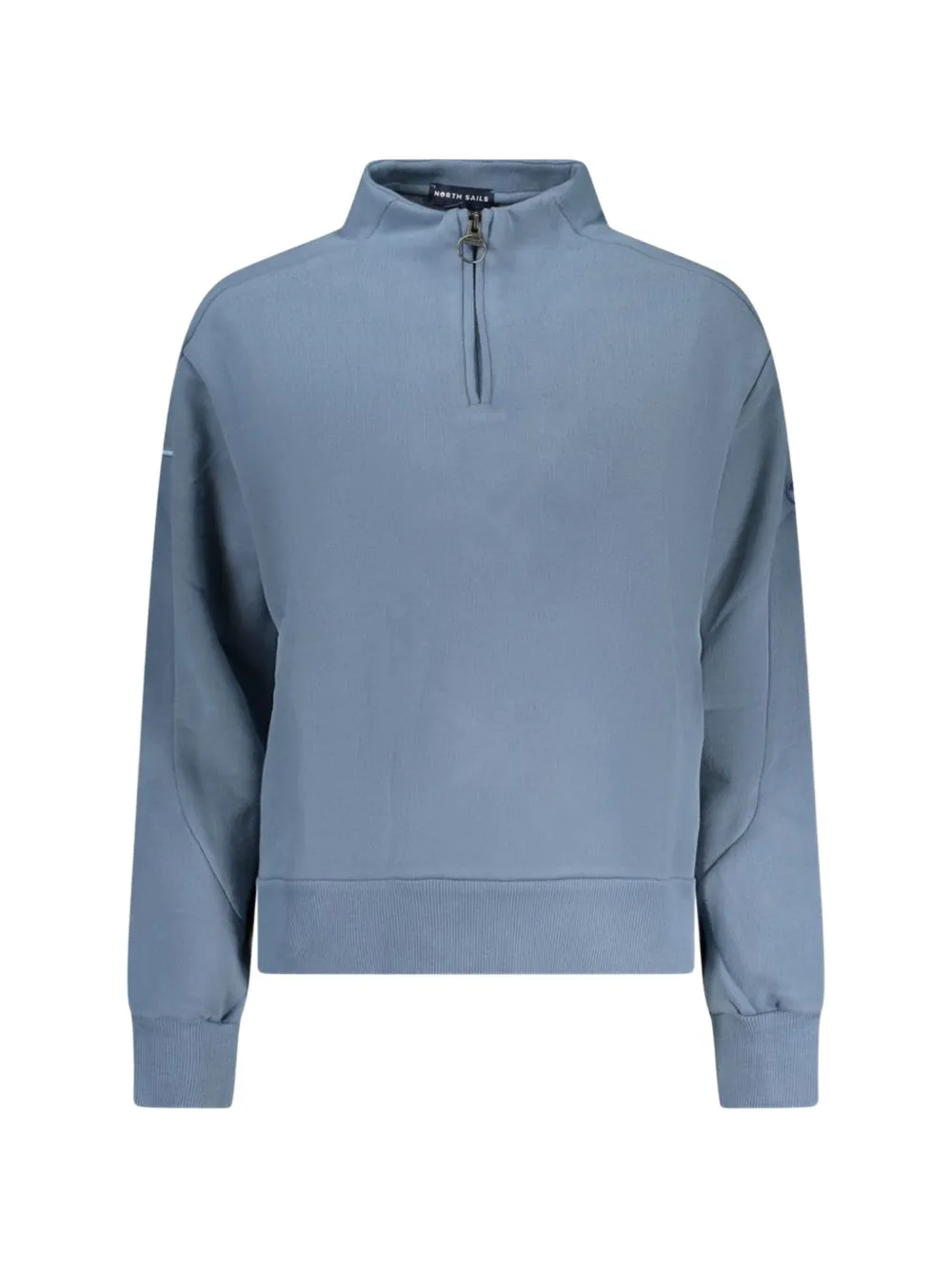 North Sails quarter-zip cotton sweater - Blu
