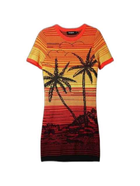 Desigual palm tree-print mini dress