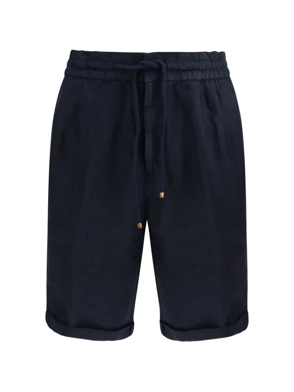 Brunello Cucinelli drawstring-waist linen shorts - Blau