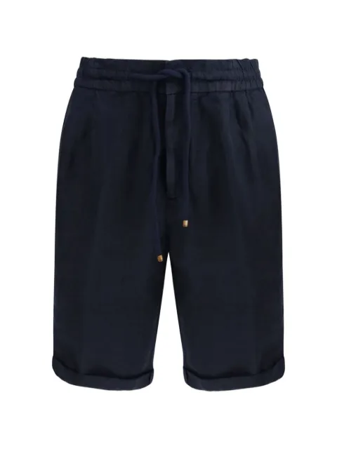 Brunello Cucinelli drawstring-waist linen shorts