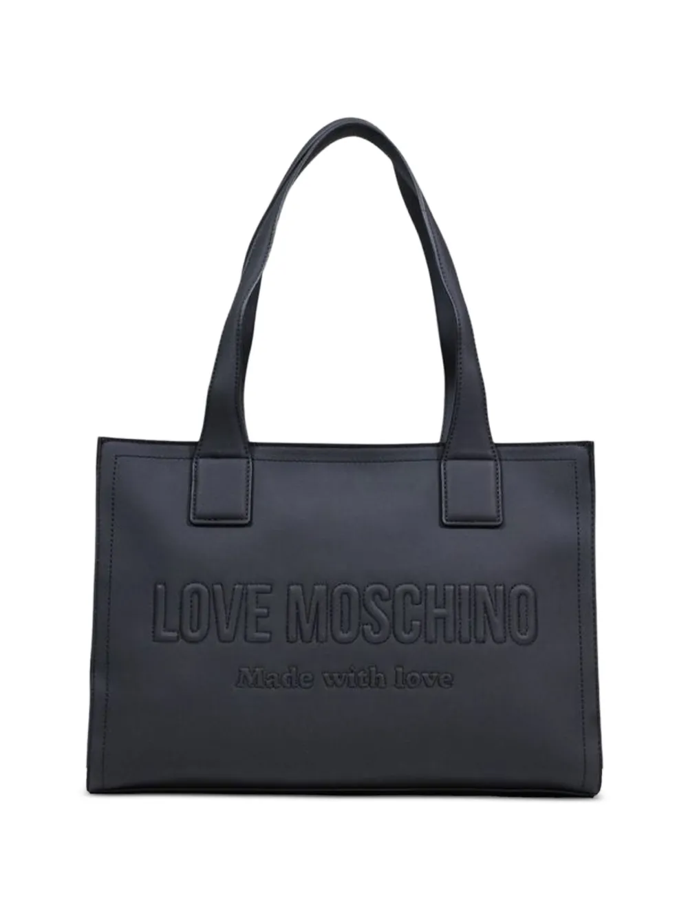 Love Moschino embossed-logo tote bag - Nero