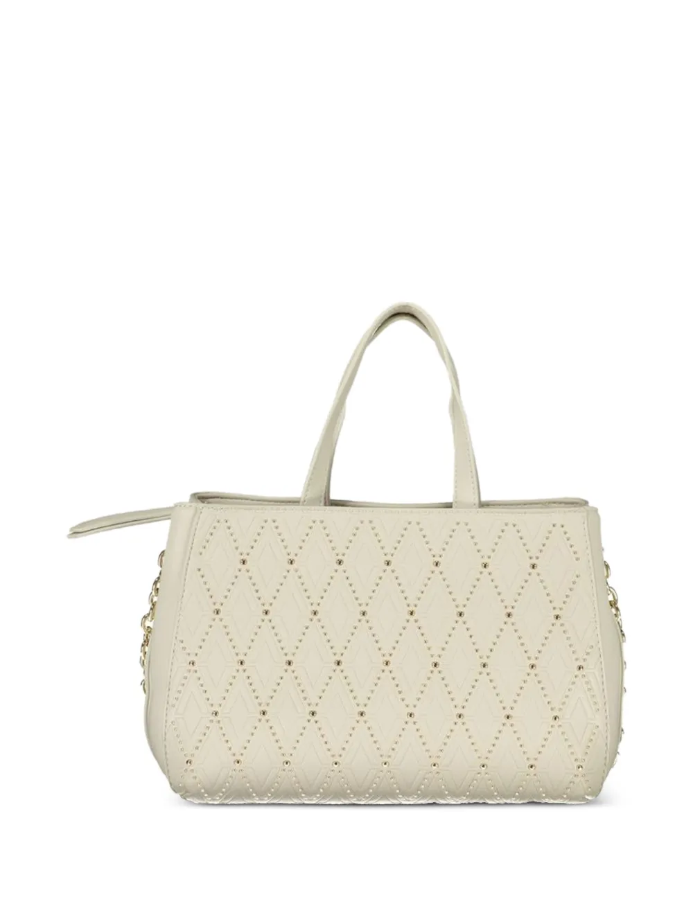 MARIO VALENTINO Shopper met diamant-patroon en studs Beige