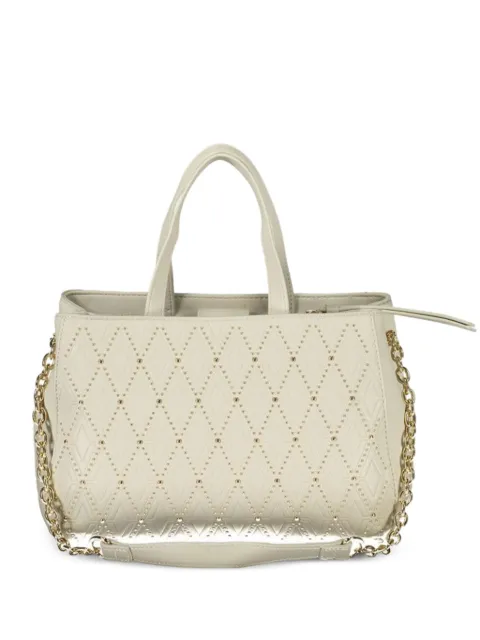 MARIO VALENTINO stud-embellished diamond-pattern tote bag