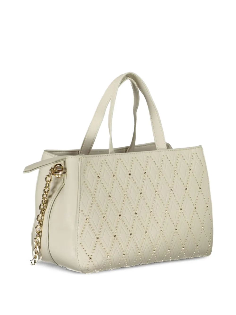 MARIO VALENTINO Shopper met diamant-patroon en studs Beige