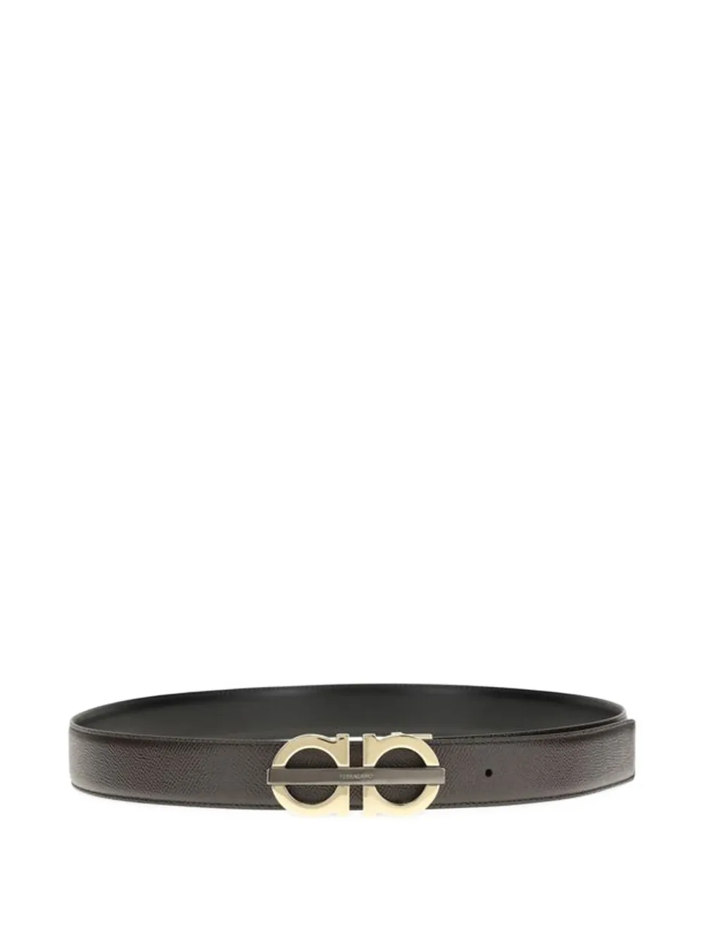 Ferragamo Gancini leather belt - Marrone